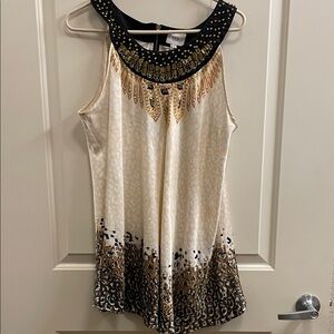ECI Gold and Black Embellished Blouse